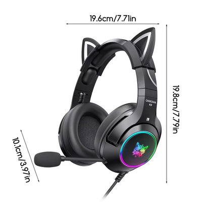 ONIKUMA K8 Gaming Headset RGB Noise Canceling Wired Headphones Gamer Headset for PC Game /Xbox One/Laptop Computer Accessories