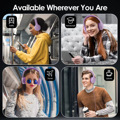 926B-W On-Ear Headphones with Microphone with 1.45M-Tangle-Free Nylon Line Type C Plug Foldable Portable Wired Headphone