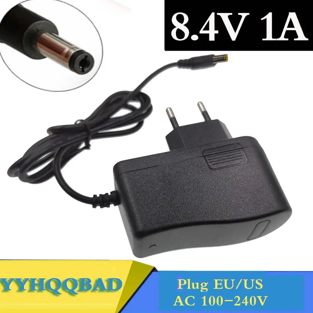 8.4V 7.4V 1A 18650 Lithium Battery Charger 5.5Mm*2.1 Portable Charger EU/AU/US/UK Plug