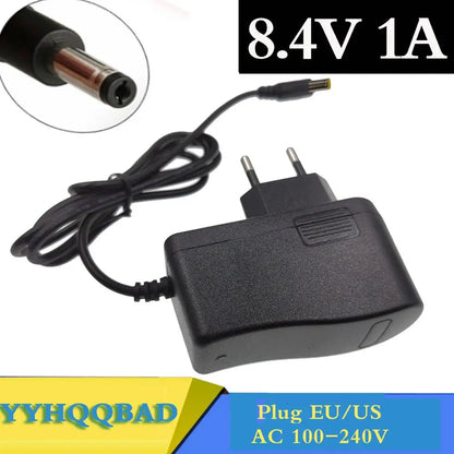 8.4V 7.4V 1A 18650 Lithium Battery Charger 5.5Mm*2.1 Portable Charger EU/AU/US/UK Plug