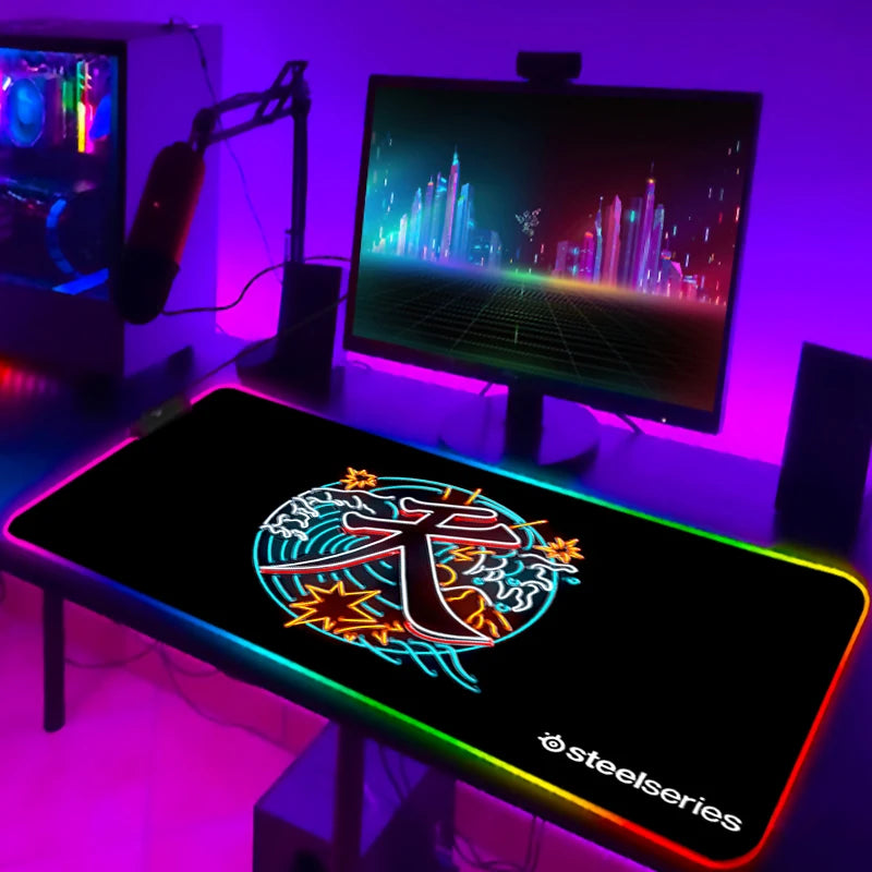 Rgb Mouse Pad Xxl Steelseries Laptop Mat Gaming Mousepad Backlit Keyboard Gamer Girl Table Pads Deskpad Mausepad Cs Go