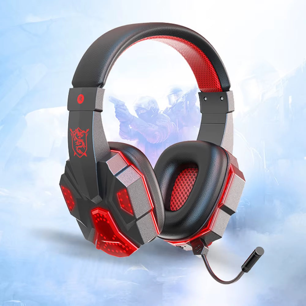 SY-T830 Bluetooth-Compatibl5.1 Gaming Headset Gamer Wireless Headphone with Noise Cancelling Microphone Wired Earphone for Phone