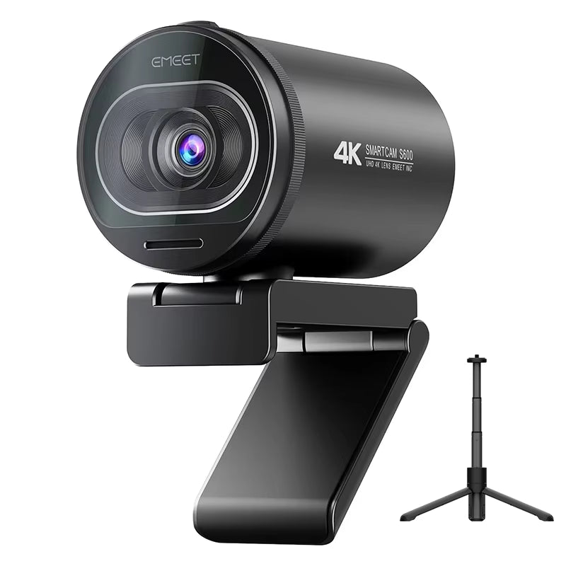 Webcam 4K Streaming Web Camera 1080P 60FPS  S600 USB Computer/Laptop Camera with Dual Mics for Gaming/Youtube/Video Calling