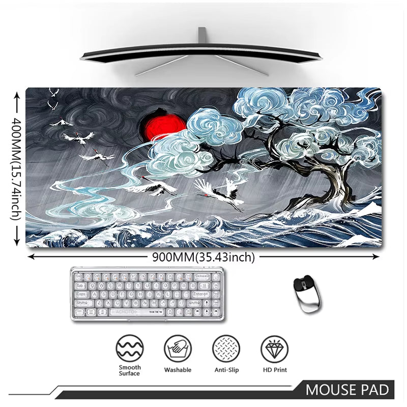 Chinese Style Computer Mouse Pad Gaming Accessories Mause Pad Mause Carpet Deskmat Keyboard Pad Коврики Для Мыши Mausepad