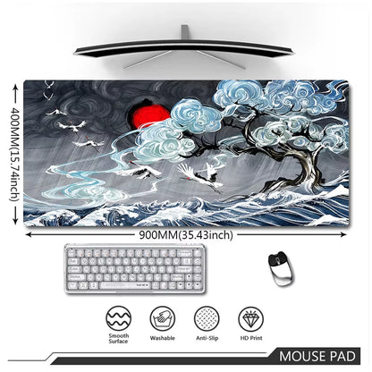 Chinese Style Computer Mouse Pad Gaming Accessories Mause Pad Mause Carpet Deskmat Keyboard Pad Коврики Для Мыши Mausepad